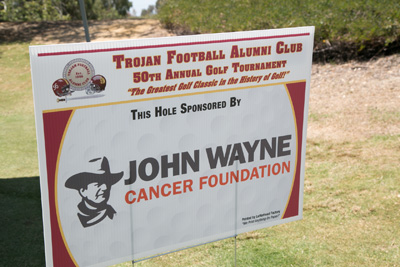 TFAC Golf Classic Tee Sign John Wayne Cancer Foundation