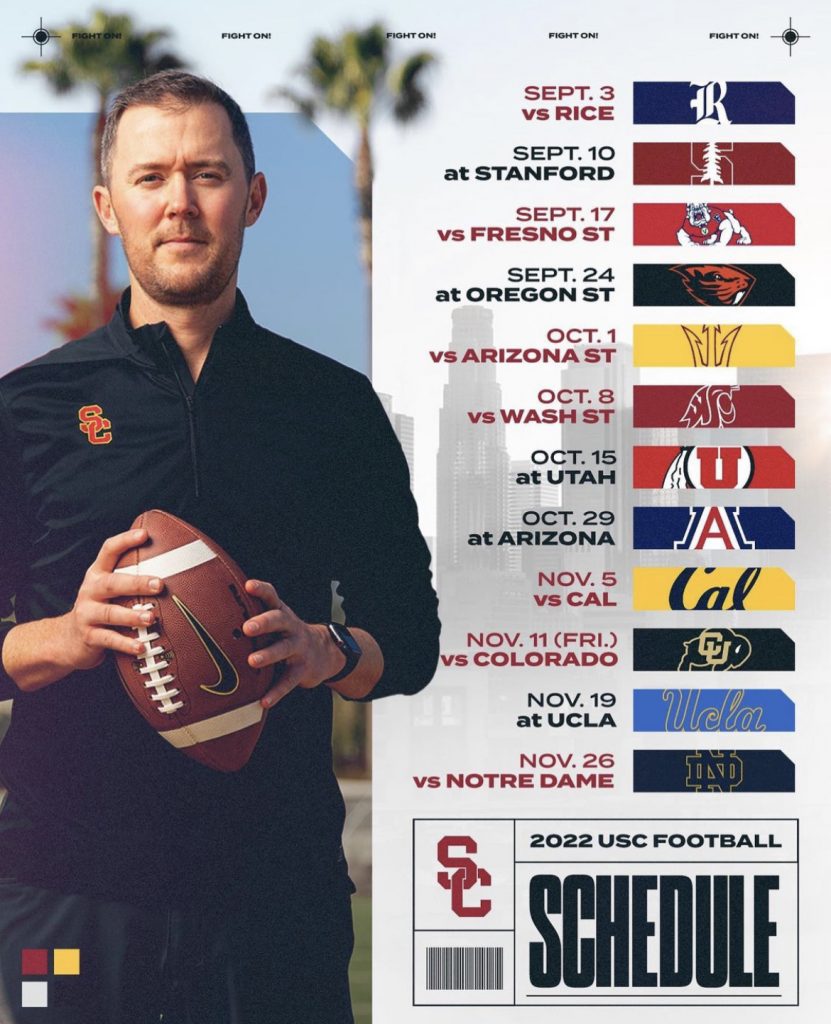 USC 2022 Football Schedule